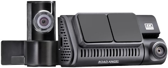 Road Angel Halo Play Dashcam voor Auto - Voor en Achter Camera met WiFi - 4K - Nachtzicht - Loop Recording - Beeldstabilisatie - LCD Scherm - GPS - Groothoeklens