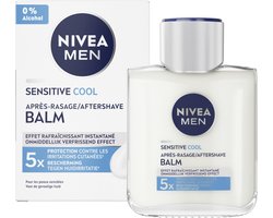 NIVEA MEN Sensitive Cool Aftershave Balsem - Alcoholvrij - Aftershave Balm Met zeewierextract en kamille - 100 ml