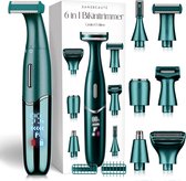 6-in-1 Bikinitrimmer - Sansbeauté® - Gezicht - Oksels - Benen - Bikinilijn - Wenkbrauw Trimmer - Gezichtsontharing Dames - Intieme Zone - Ladyshaves Bikini - Ontharingsapparaat Electrisch
