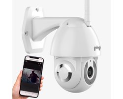 Gologi Superior Outdoorcamera – Buiten camera met nachtzicht – Beveiligingscamera met kabel – Security camera – 3K – Met wifi en app – Wit