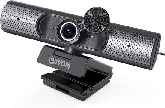 Webcam met Microfoon en Speaker - 1080p USB Camera voor PC en Laptop