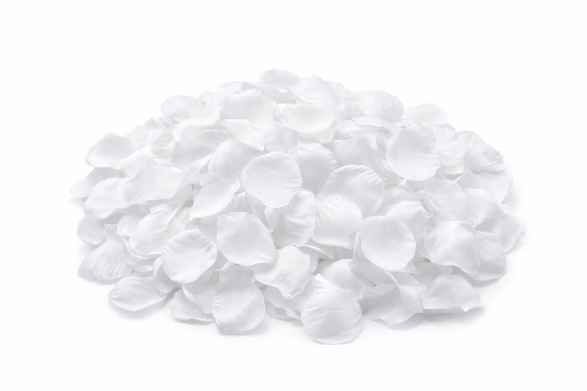 Okado Witte Rozenblaadjes 500 stuks – Stoffen Rozenblaadjes 5 cm – Romantische Valentijn Decoratie – Bruiloft & Jubileum Versiering – Voor Binnen & Buiten