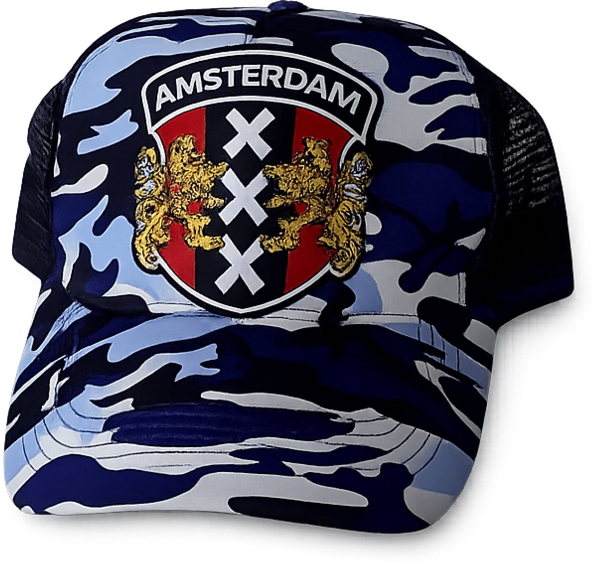 Hippe Amsterdam Pet / Cap | Verstelbaar & Unisex | One Size - Blauw