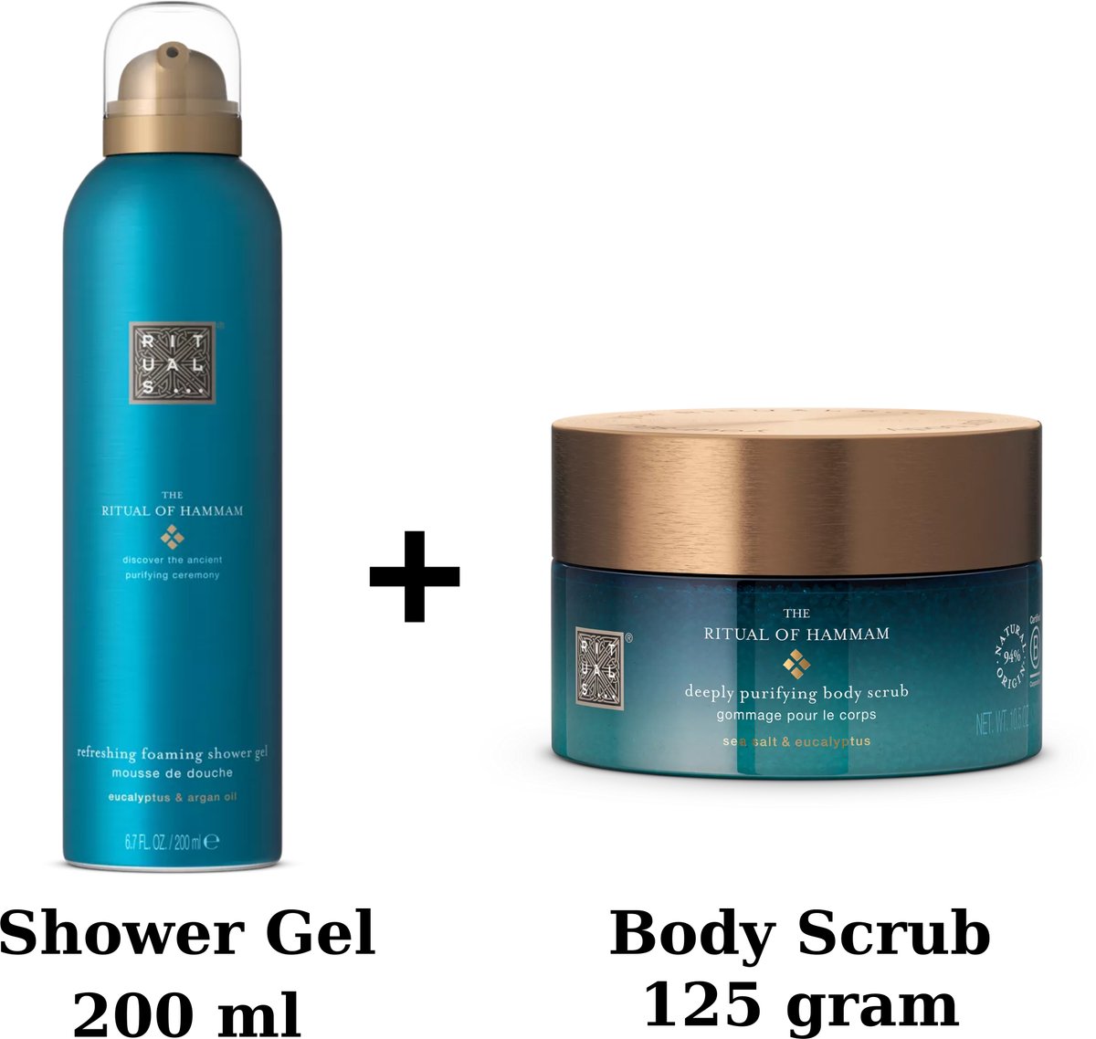 Rituals - Hammam - Duo Set - Shower Gel 200 ml + Body scrub 125 gram