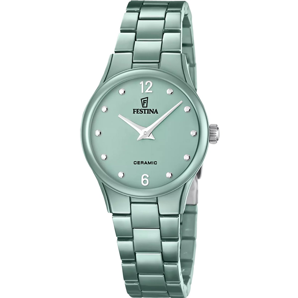 FESTINA DAMES GROEN CERAMIC KERAMIEK HORLOGE ARMBAND F20751-3