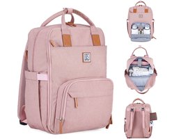 Brisby slijtvaste Luiertas – verzorgingstas – met buggymontage - roze