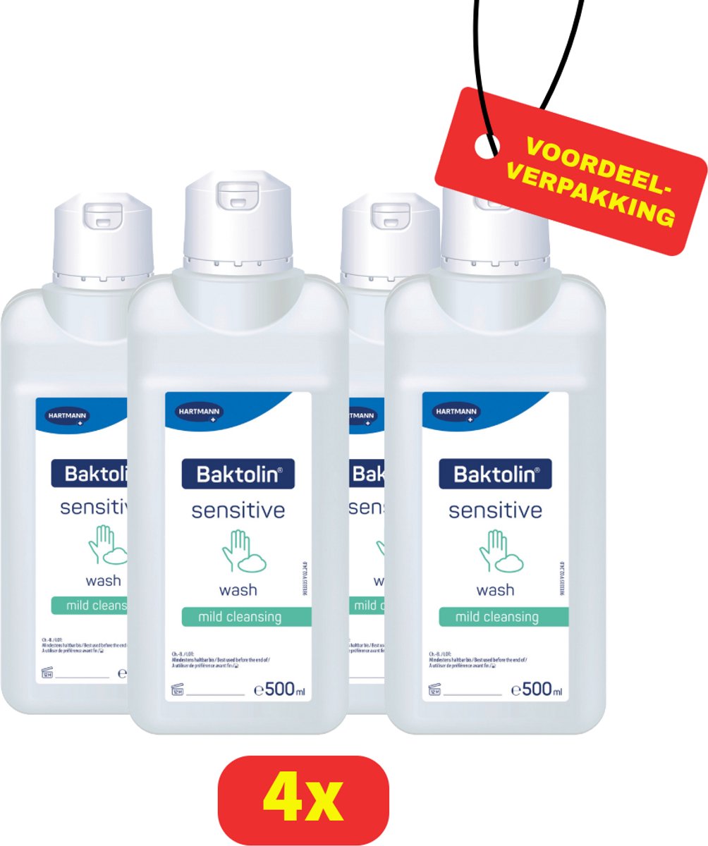 Hartmann Baktolin Sensitive Waslotion - Handzeep - 4 x 500ml - Voordeelverpakking