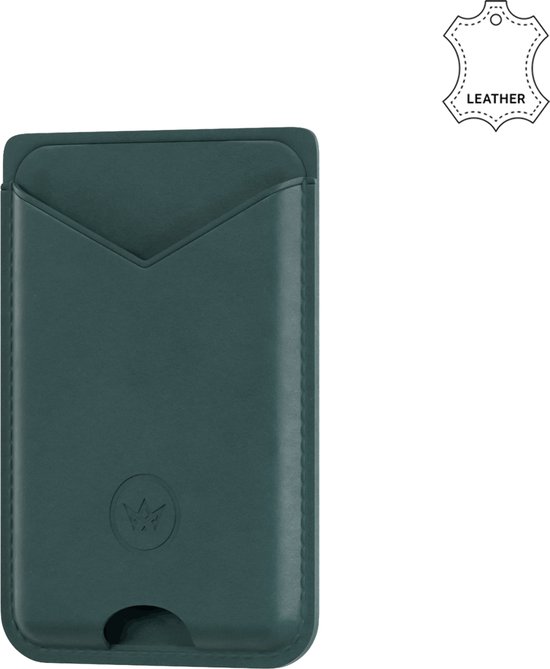 Prowallet Magsafe - Petrol - Cuir véritable - Porte-cartes pour 3 cartes - Porte-cartes pour Hommes & Femmes - Incl. Boîte Cadeau Luxe