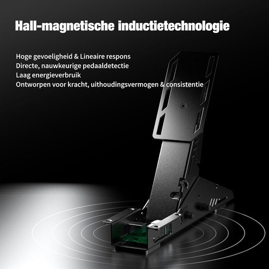 Sim Racing Pedaalset met Hall-Effect Sensoren voor PC - Gas en Rem Pedalen van Merkloos — afbeelding 2