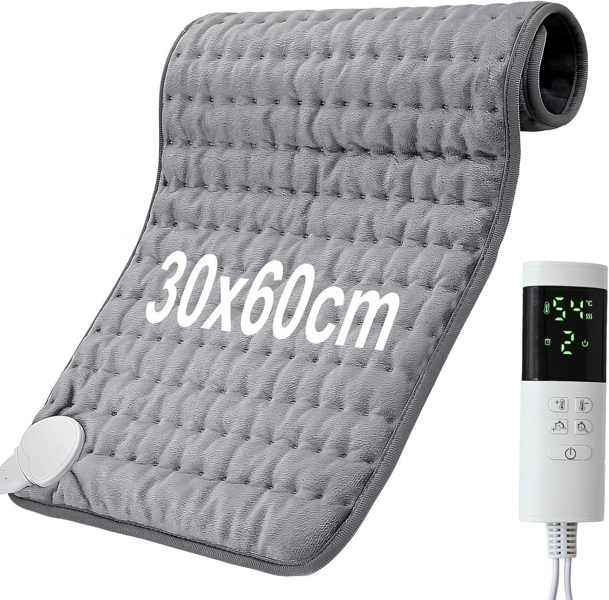 Elektrisch Verwarmingskussen 30x60 cm met Timer en Temperatuurregeling
