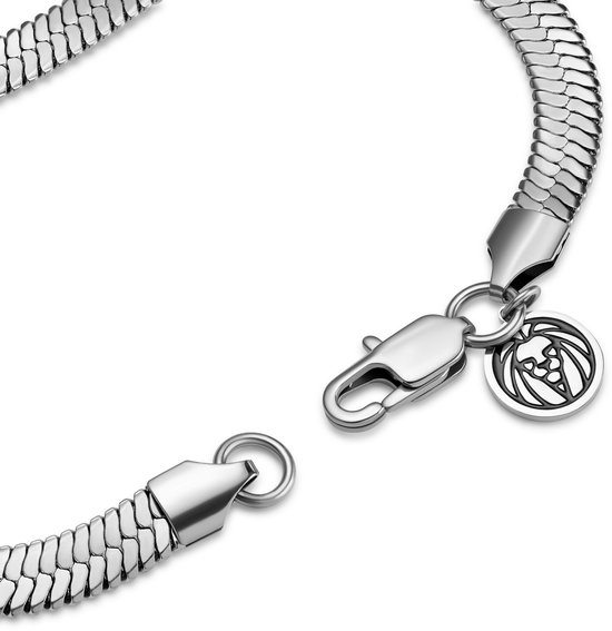 Essentials | 6 mm Zilverkleurige Armband met Visgraatschakels