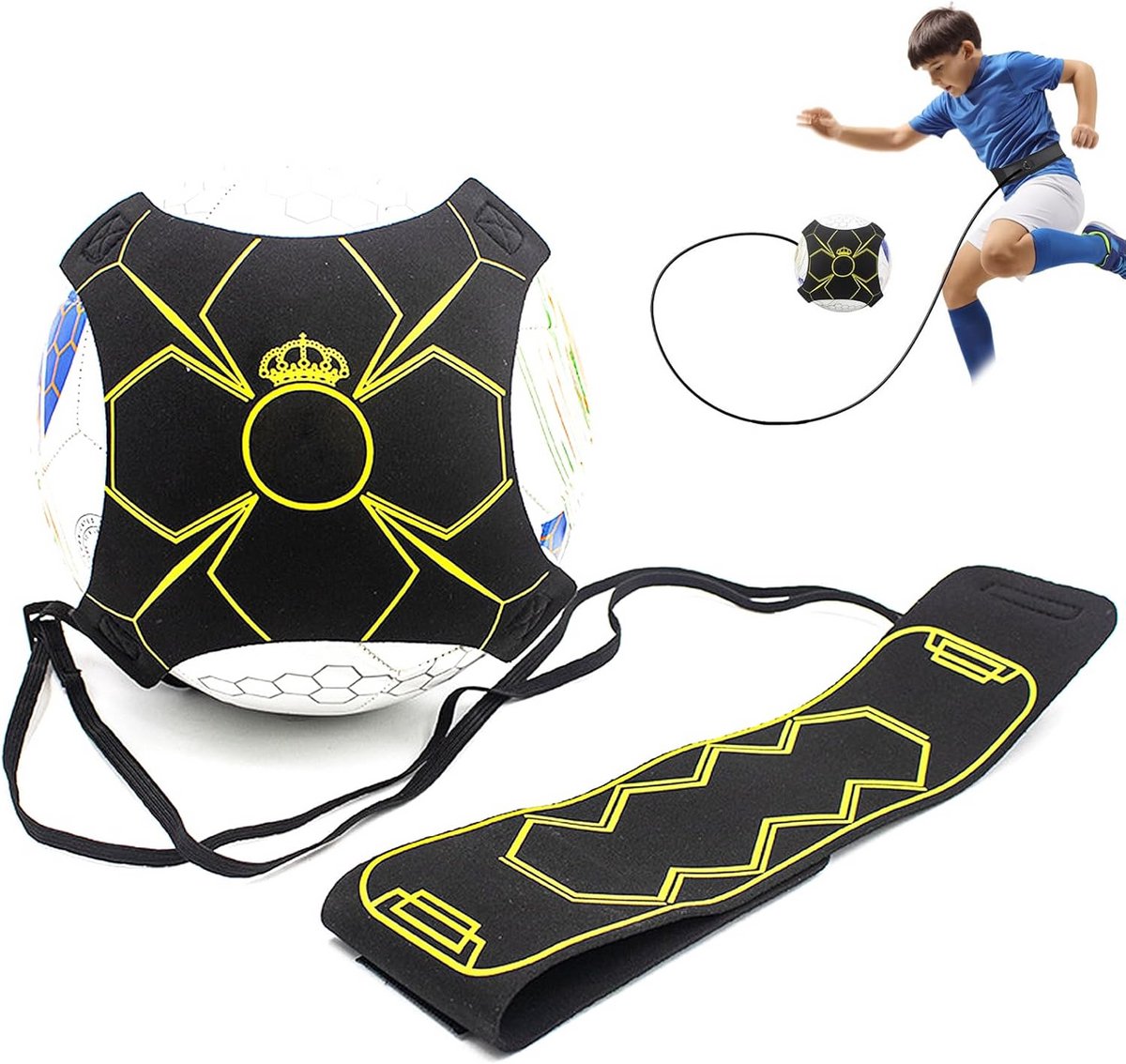 Verstelbare Voetbal Trainingsriem met Elastisch Touw voor Skill Verbetering