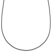 Essentials | 2 mm Gunmetal Zwarte Ketting met Gedraaide Schakels