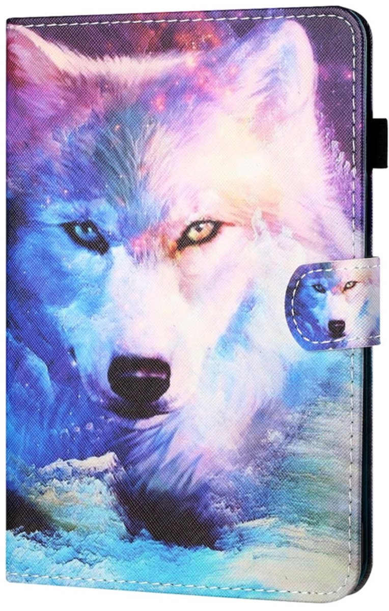 Bescherm-Etui Hoes Map geschikt voor Samsung Galaxy Tab A9 Plus - 11 - Wolf