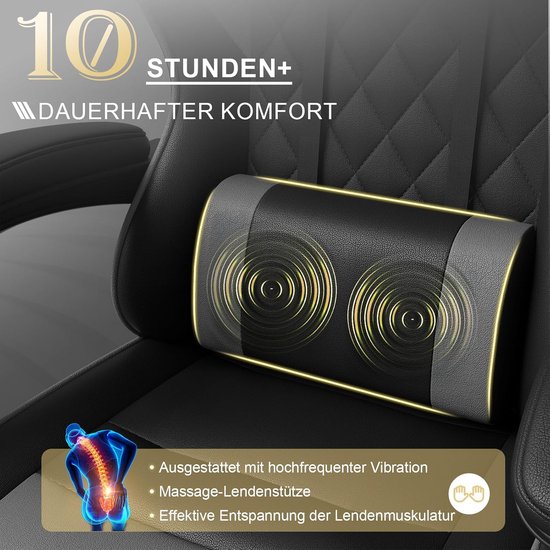 Ergonomische Gamingstoel met Voetensteun voor Urenlang Comfort — afbeelding 4
