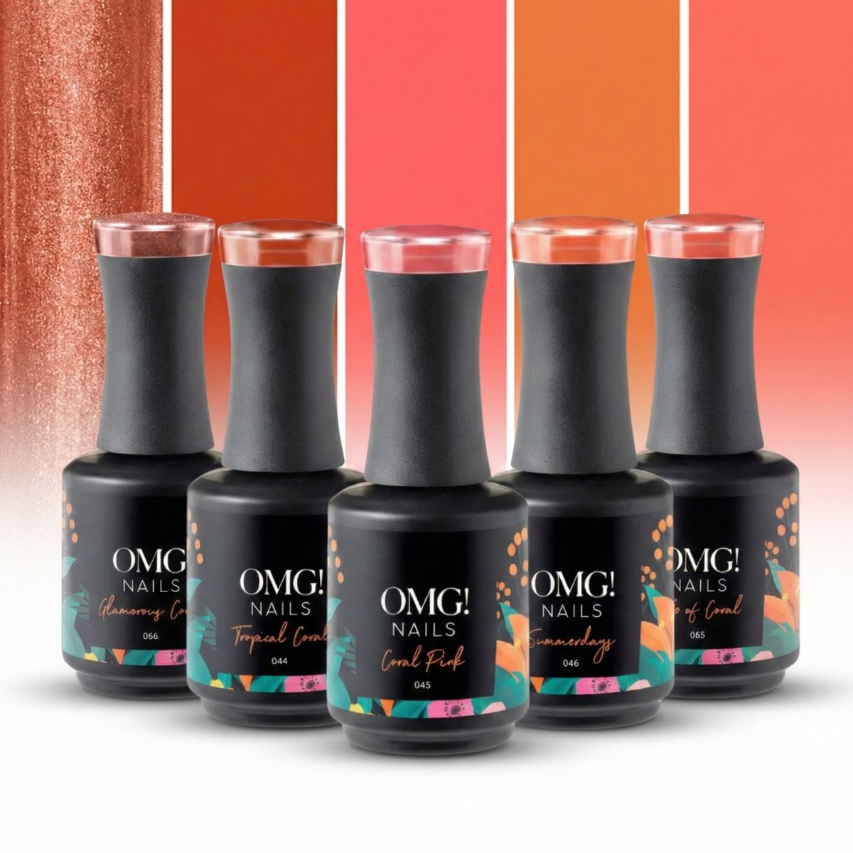 Limea OMG Nails Coral Set 5x 15ml - Gellak - Nagellak set - Koraal kleuren - Gel lak
