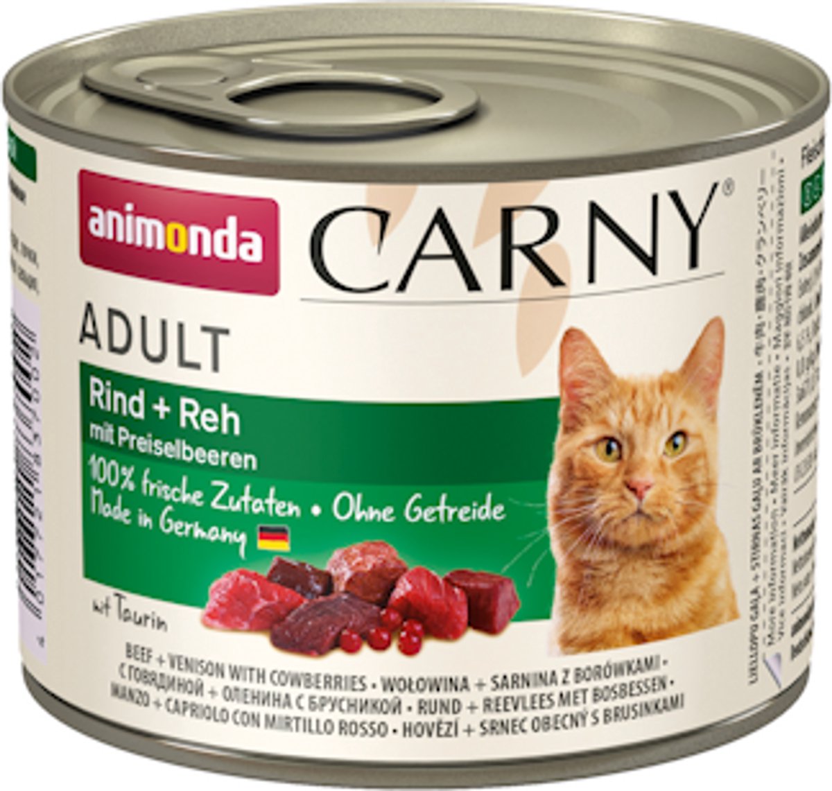 Animonda Carny Adult - Rund met Hert en Koebes - 6 x 200 gram