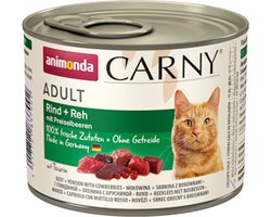 Animonda Carny Adult - Rund met Hert en Koebes - 6 x 200 gram