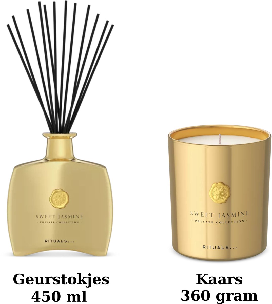 Rituals - Sweet Jasmine - Duo Set - Geurstokjes 450 ml + Kaars 360 gram
