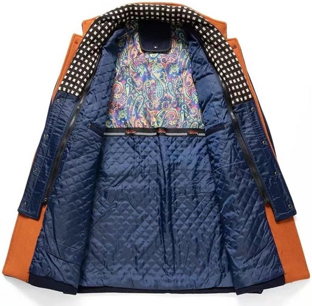 Heren Stijlvolle Wool Blend Jas met Opstaande Kraag en Afneembare Sjaal - Slim Fit Winterjas