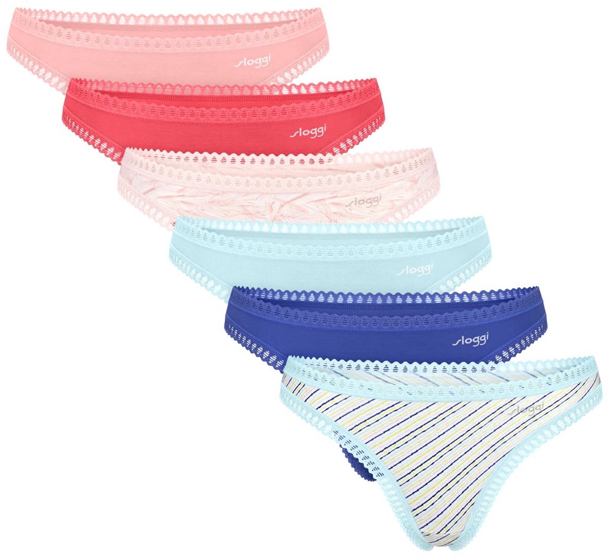 sloggi Dames string 6 pack GO Crush