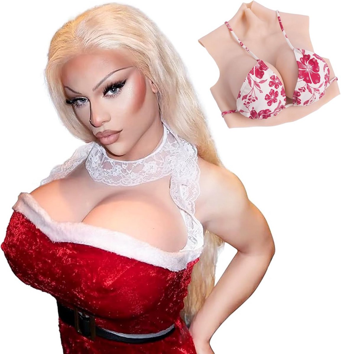 Realistische Siliconen Borsten voor Crossdress en Drag - C tot H Cup Maat