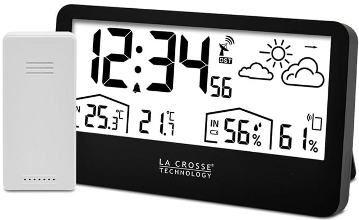 Digitale Weerstation met Binnen- en Buitensensor, Weersvoorspelling en Radiogestuurde Tijd