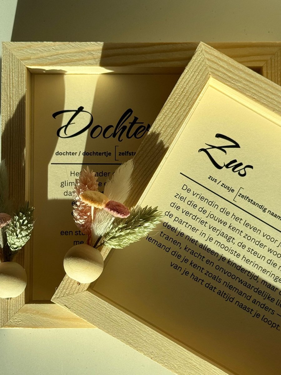 ECHO - ZUS Diploma - cadeau voor zus - handgemaakt