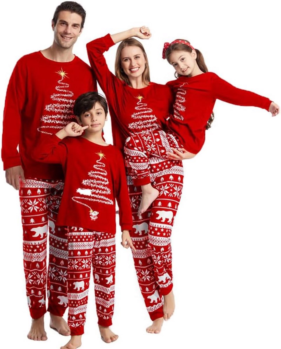 Family Kerstpyjama Set Lange Mouwen voor Mannen Vrouwen en Kinderen