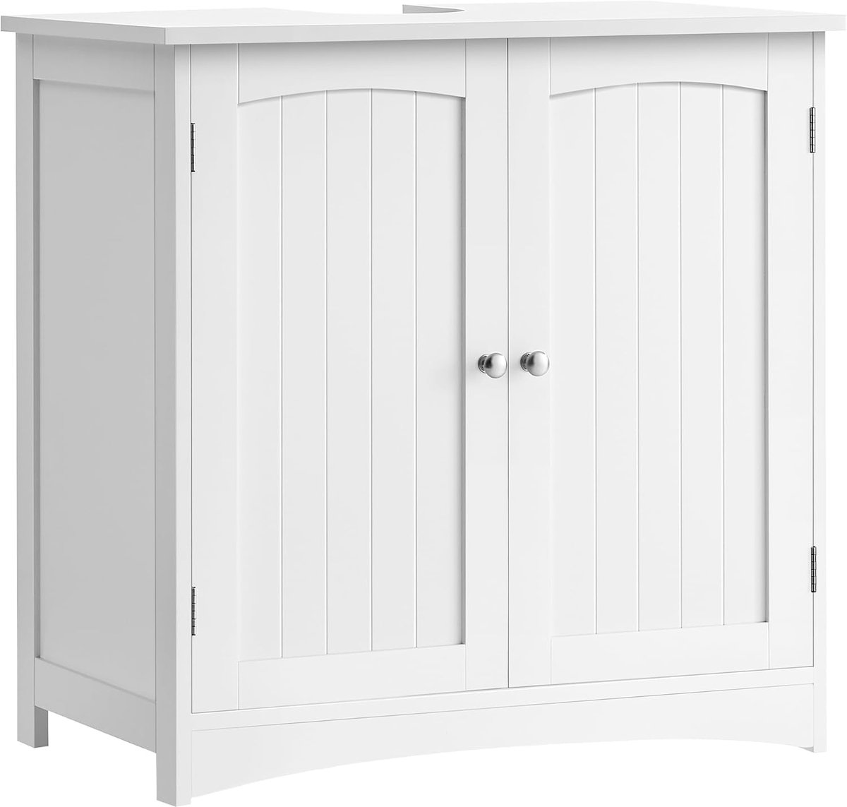 VASAGLE BBC011W01 Wastafelmeubel 40 x 70 x 70 cm 2 deuren Badkamerkast in hoogte verstelbare plank Wit