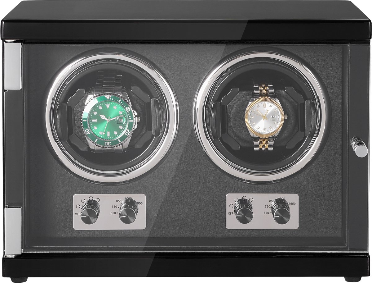 VEVOR Watchwinder Dubbele Watchwinder voor Automatische Horloges met 2 Mabuchi Motoren