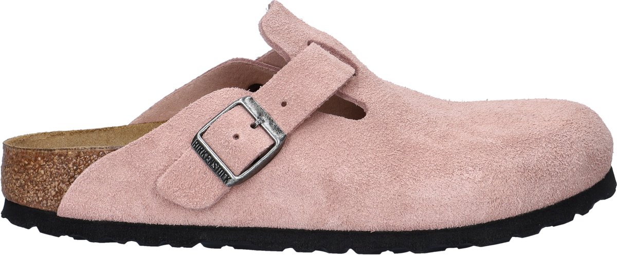 Birkenstock Boston Suede dames clog Roze