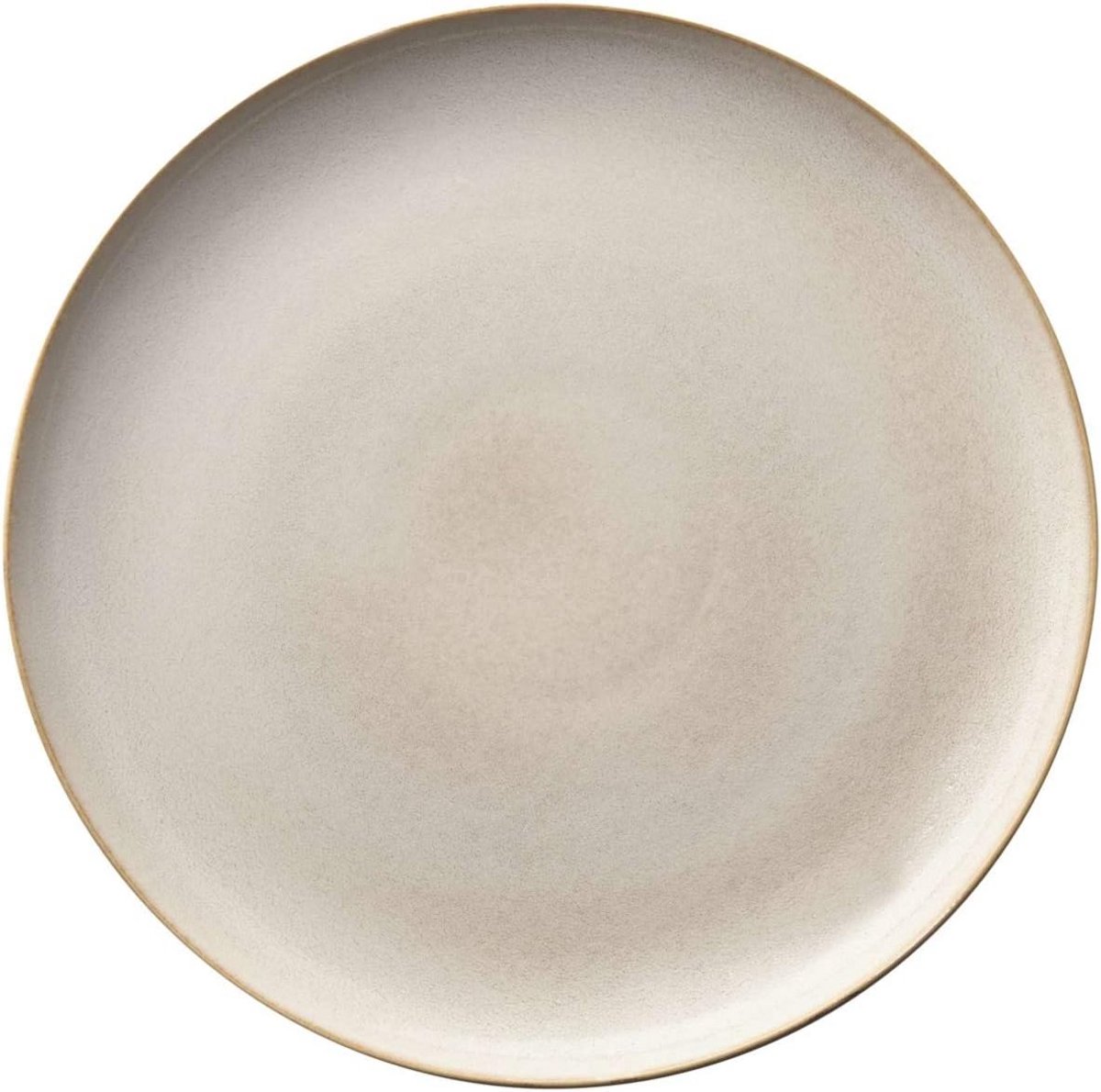 Keramisch bord zandkleur 26,5 cm voor diner en seizoen