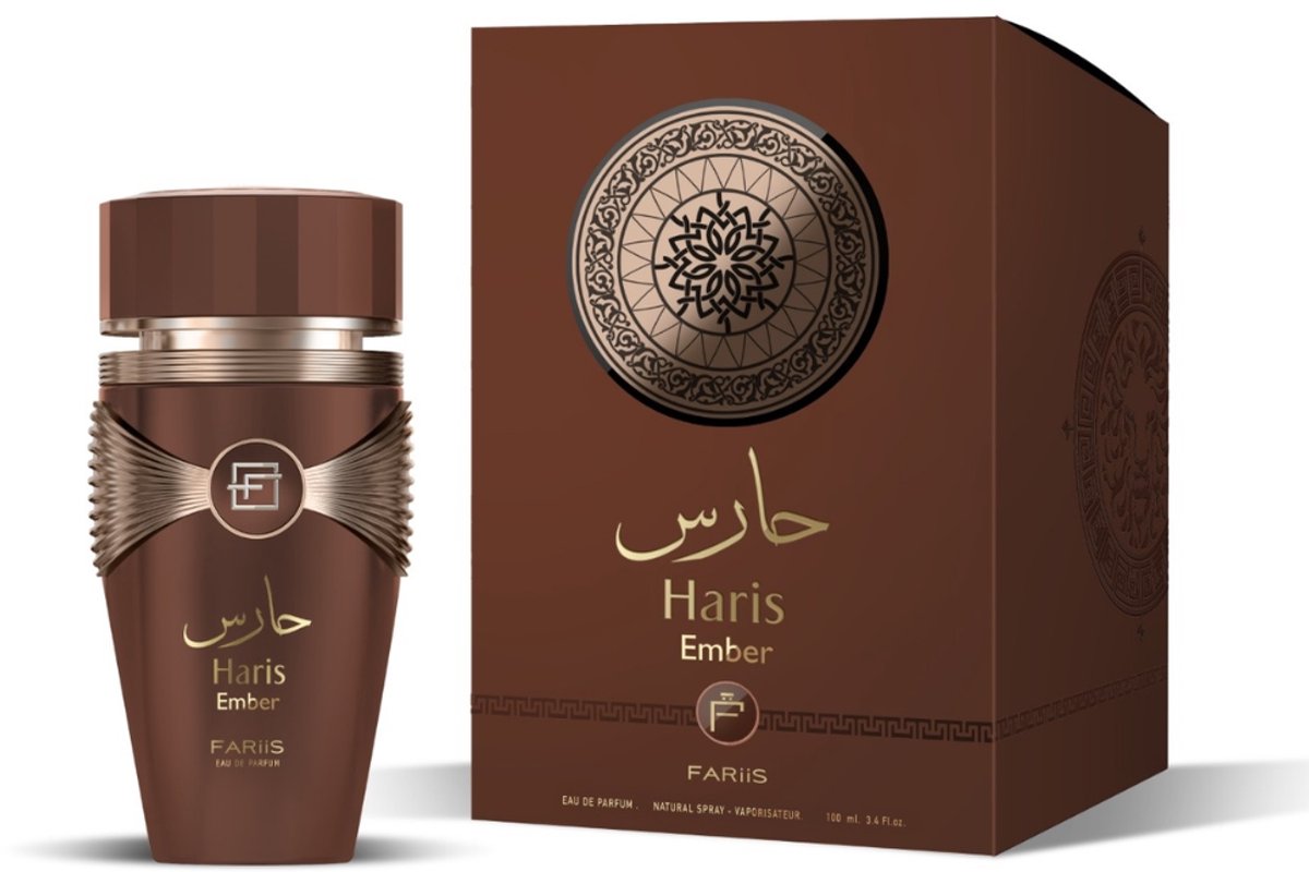 Fariis Haris Ember Eau de Parfum 100 ml – Warm Kruidig Parfum – Houtachtig & Amber – Luxe Unisex Geur