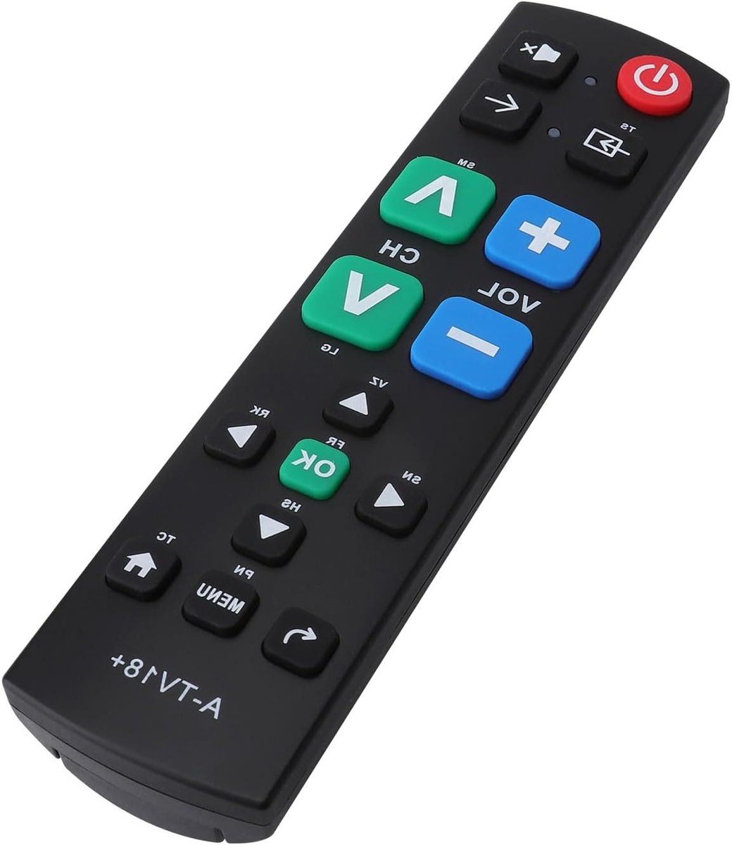 Afstandsbediening grote toetsen senioren slechtzienden TV's compatibel