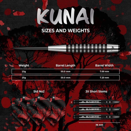 Mission Kunai Black 95% - Dartpijlen van Merkloos — afbeelding 2