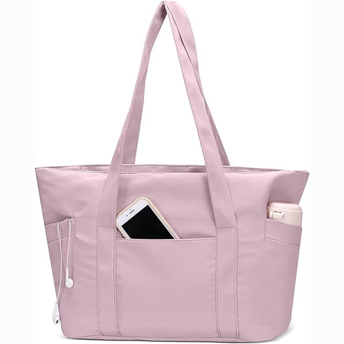 Dameshandtas/laptoptas, onmisbaar voor op reis, grote shopper met ritssluiting en handvat aan de bovenkant, geschikt voor reizen en werk - roze