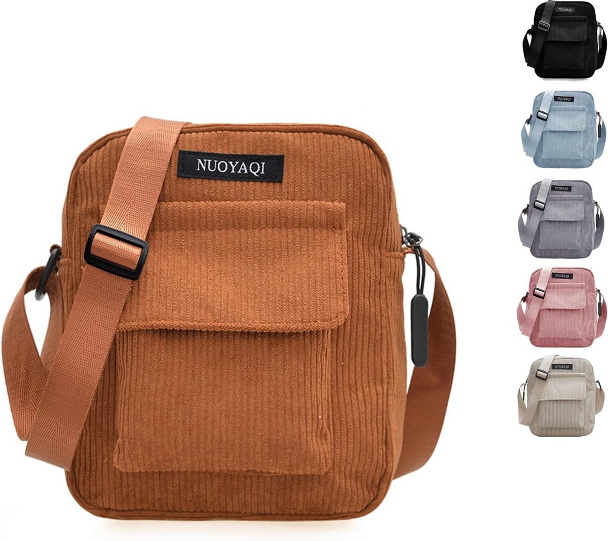 Telefoontas Dames Corduroy Verstelbare Schouderriem Crossbody Tas voor Dagelijks Gebruik