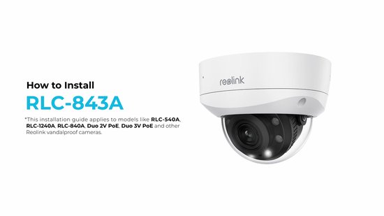 Reolink RLC-843A - 4K PoE-camera - IK10 - 5x Optische Zoom - Kleuren Nachtzicht - Slimme Personen-/Voertuig-/Dierdetectie
