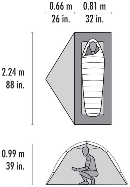 MSR Hubba Hubba LT 1 - Lichtgewicht 1-persoons trekkingtent - Compact en ruim - 3 seizoenen van Merkloos — afbeelding 5