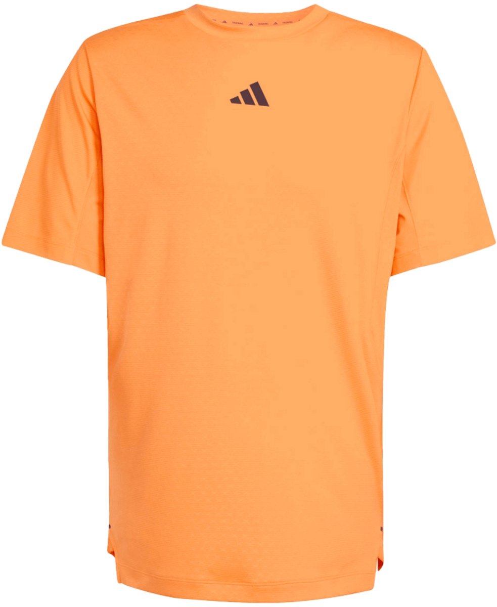 Adidas designed for training pro lift 3-stripes t-shirt in de kleur . Oranje
