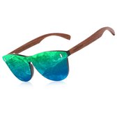 KingSeven - Green Oculos Bamboo UV400 en Polarisatie Filter