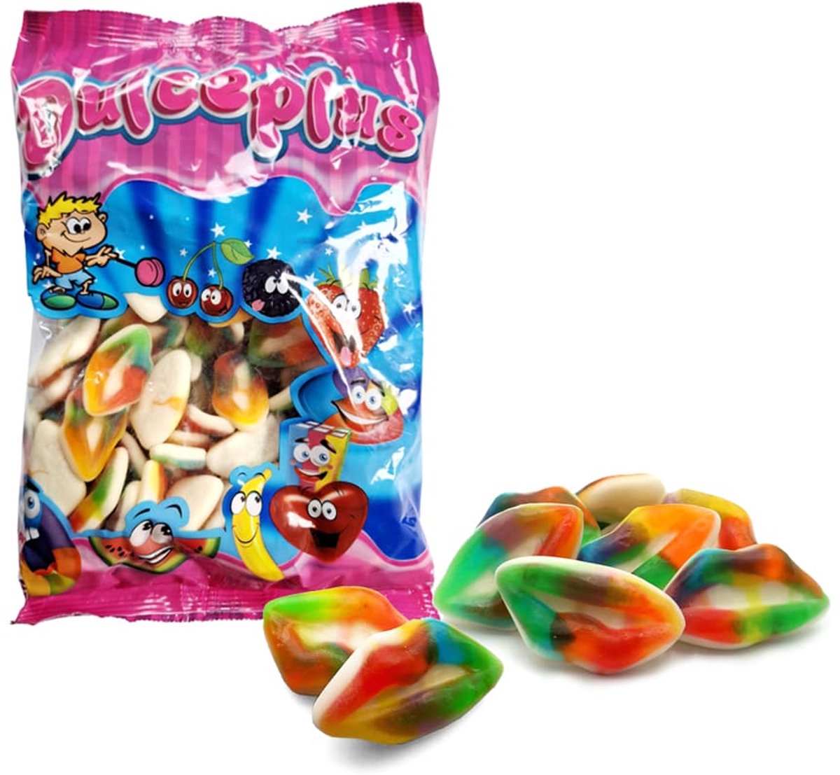 Dulce Plus - Jelly Rainbow Lips - 1 Kilo - Halal Snoep