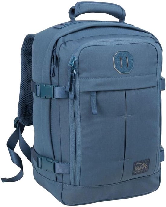 CabinMax Metz Reistas – Handbagage 24L Ryanair / Wizz Air – Rugzak Transavia – Schooltas - 40x30x20 cm – Compact Backpack – Lichtgewicht – Loch blue