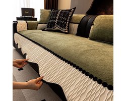 Luxe Chenille Bankhoes - Antislip Sofa Cover - Zacht & Ademend - Universele Bankbeschermer - Wasbaar & Duurzaam - Modern Design - 110cm*320cm