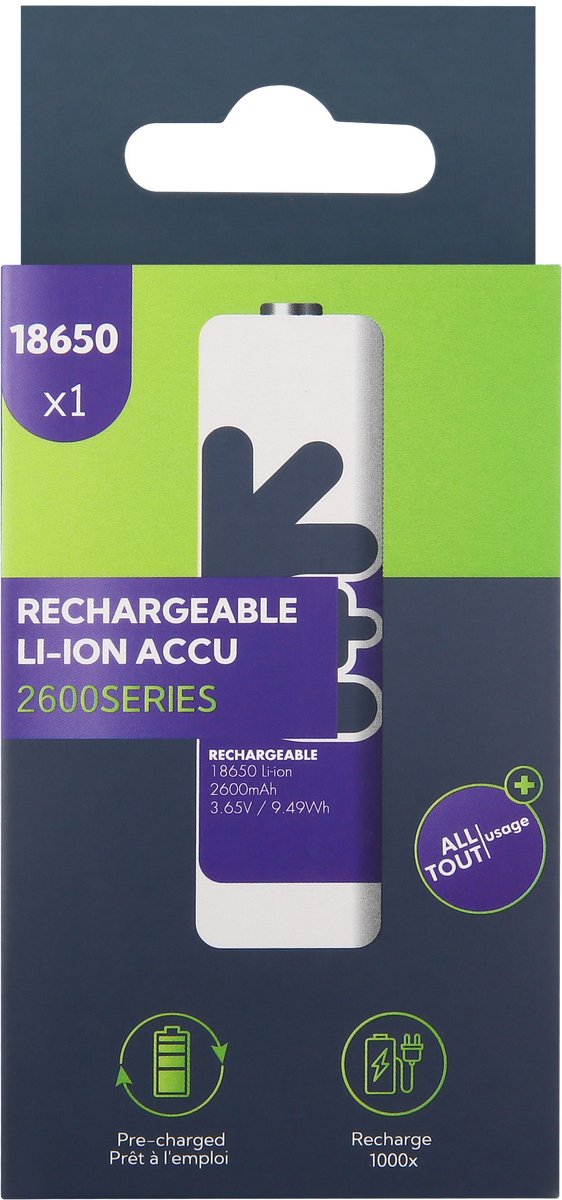 Uniross Lithium 18650 2600 BT 1 pack