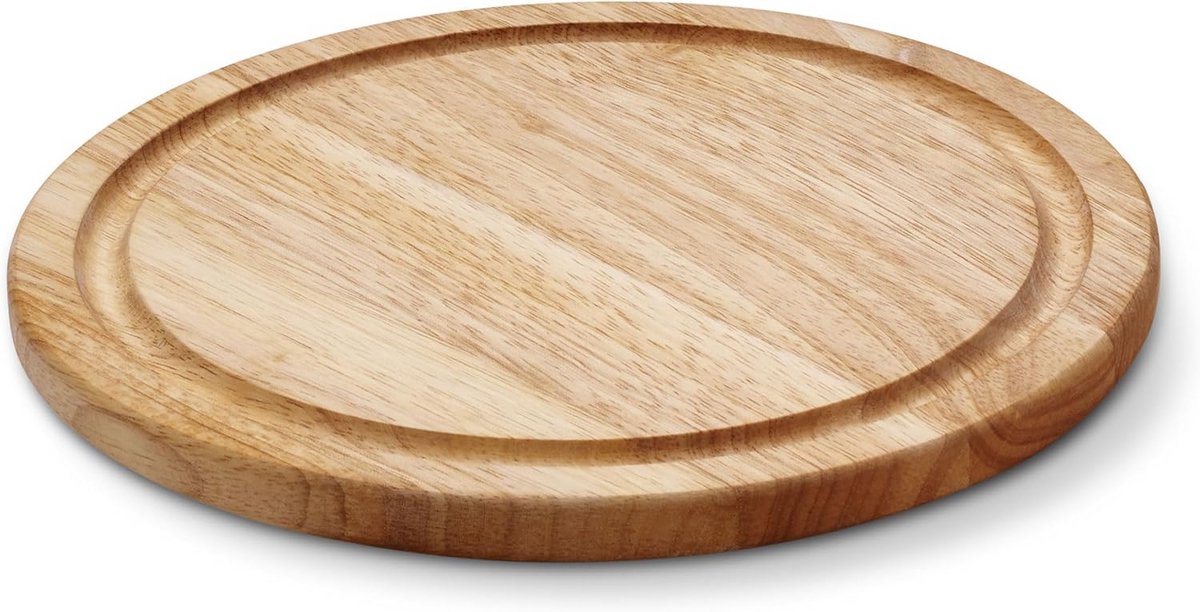 Rond Houten Vleesplank met Sapgoot voor Steak en Vlees