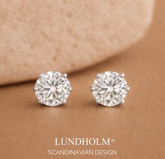 Starchenie Creolen dames oorbellen zilver 925 3A zirkonia witgoud Starchenie Creolen dames oorbellen zilver 925 3A zirkonia witgoud