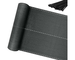 10m Lang Antraciet Windnet voor Buiten, 100cm Hoog Tuininkijkbescherming, Hekscherm van 150g/m² HDPE-Weefsel, UV-Gestabiliseerd en Weerbestendig Schaduwnet met Gaten en Kabelbinders (totale 10m²), NAIZY