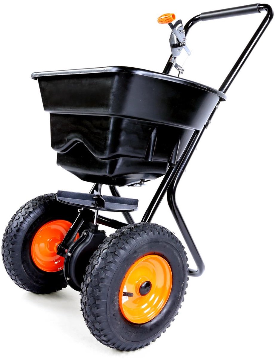Bol.com FUXTEC FX-GS36 Strooiwagen 36L – Handstrooier voor tuin – Centrifugaalstrooier voor kunstmest en zout aanbieding